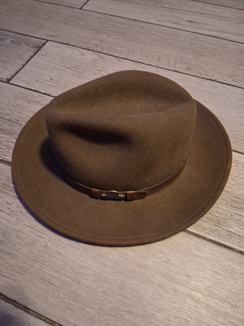 RedHead Brown Felt Fedora with Leather Band